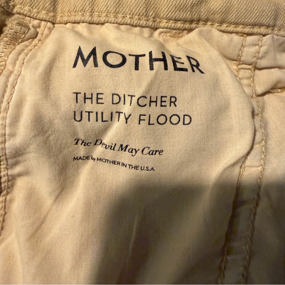 MOTHER Denim Cut Off Shorts Jorts Tan Sz 27 - Picture 11 of 11